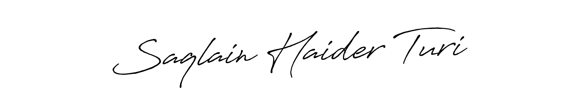 Make a beautiful signature design for name Saqlain Haider Turi. Use this online signature maker to create a handwritten signature for free. Saqlain Haider Turi signature style 7 images and pictures png