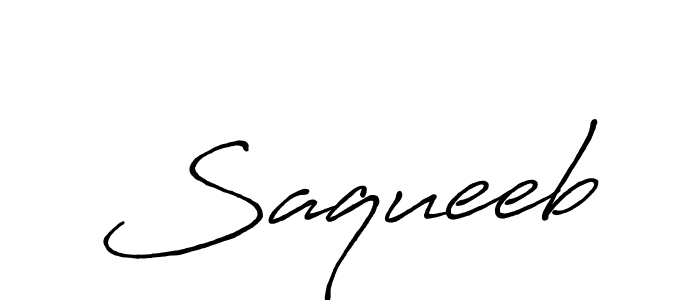 Create a beautiful signature design for name Saqueeb. With this signature (Antro_Vectra_Bolder) fonts, you can make a handwritten signature for free. Saqueeb signature style 7 images and pictures png