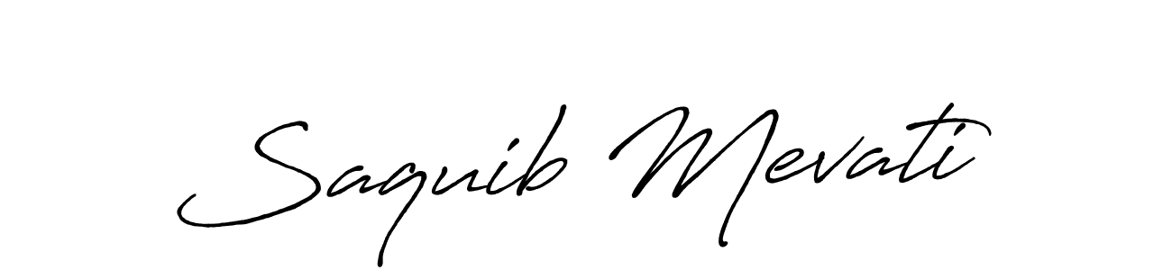 Make a beautiful signature design for name Saquib Mevati. With this signature (Antro_Vectra_Bolder) style, you can create a handwritten signature for free. Saquib Mevati signature style 7 images and pictures png