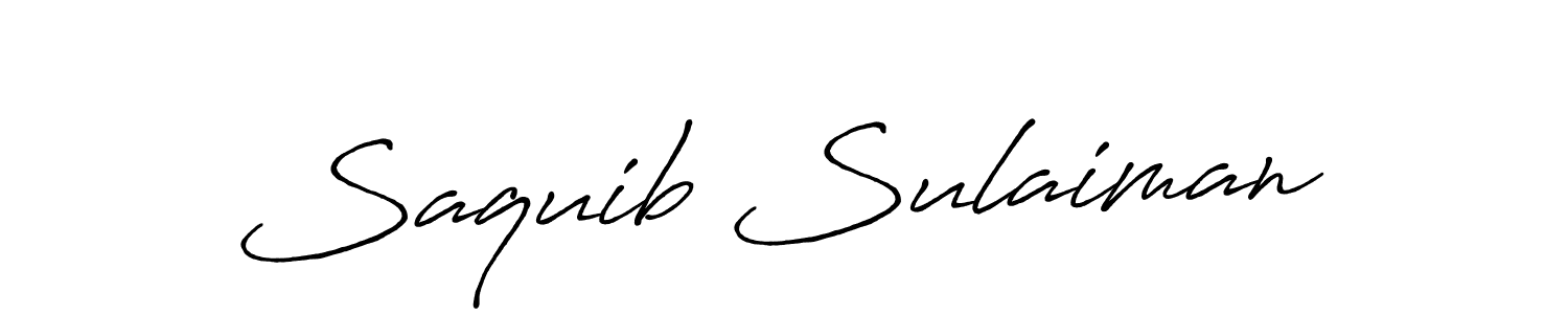 Saquib Sulaiman stylish signature style. Best Handwritten Sign (Antro_Vectra_Bolder) for my name. Handwritten Signature Collection Ideas for my name Saquib Sulaiman. Saquib Sulaiman signature style 7 images and pictures png