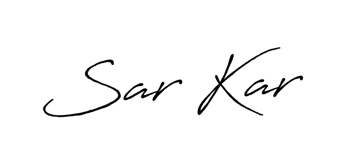 Make a beautiful signature design for name Sar Kar. With this signature (Antro_Vectra_Bolder) style, you can create a handwritten signature for free. Sar Kar signature style 7 images and pictures png