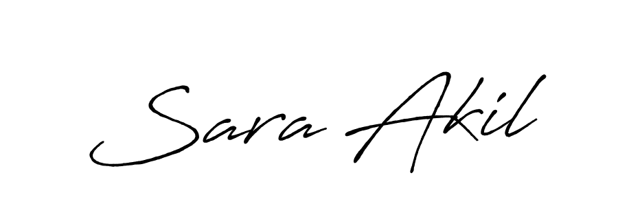 Create a beautiful signature design for name Sara Akil. With this signature (Antro_Vectra_Bolder) fonts, you can make a handwritten signature for free. Sara Akil signature style 7 images and pictures png