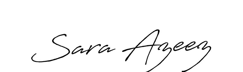 Make a beautiful signature design for name Sara Azeez. With this signature (Antro_Vectra_Bolder) style, you can create a handwritten signature for free. Sara Azeez signature style 7 images and pictures png