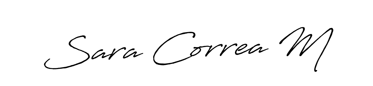 Antro_Vectra_Bolder is a professional signature style that is perfect for those who want to add a touch of class to their signature. It is also a great choice for those who want to make their signature more unique. Get Sara Correa M name to fancy signature for free. Sara Correa M signature style 7 images and pictures png
