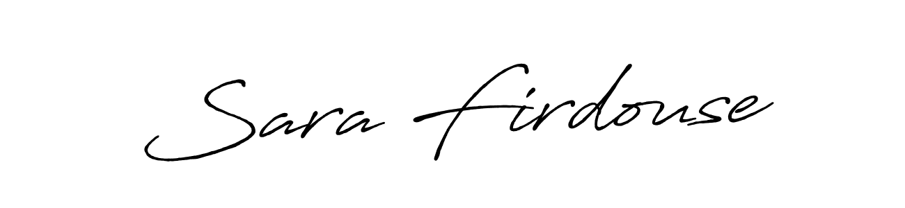 Also You can easily find your signature by using the search form. We will create Sara Firdouse name handwritten signature images for you free of cost using Antro_Vectra_Bolder sign style. Sara Firdouse signature style 7 images and pictures png