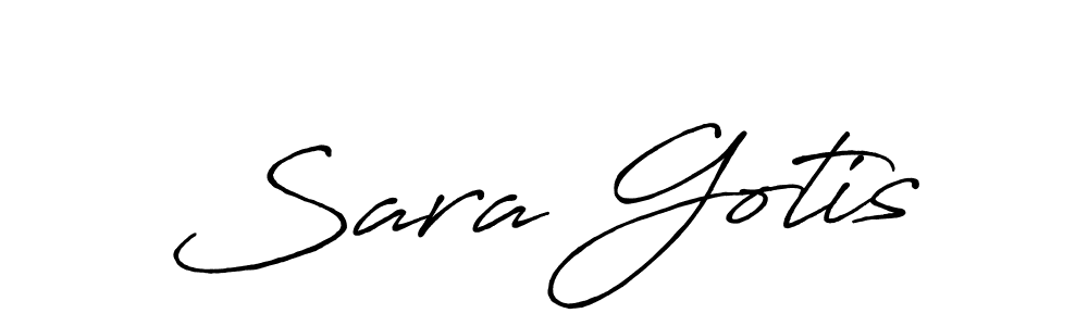 The best way (Antro_Vectra_Bolder) to make a short signature is to pick only two or three words in your name. The name Sara Gotis include a total of six letters. For converting this name. Sara Gotis signature style 7 images and pictures png