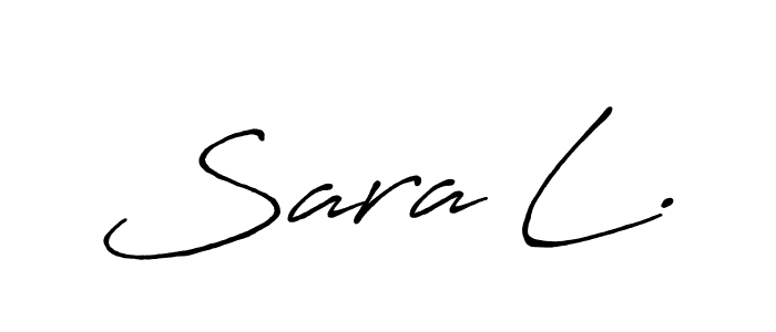 if you are searching for the best signature style for your name Sara L.. so please give up your signature search. here we have designed multiple signature styles  using Antro_Vectra_Bolder. Sara L. signature style 7 images and pictures png