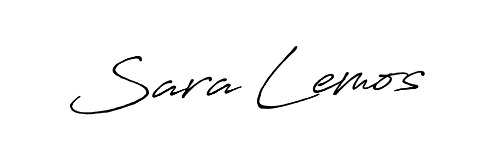 Create a beautiful signature design for name Sara Lemos. With this signature (Antro_Vectra_Bolder) fonts, you can make a handwritten signature for free. Sara Lemos signature style 7 images and pictures png