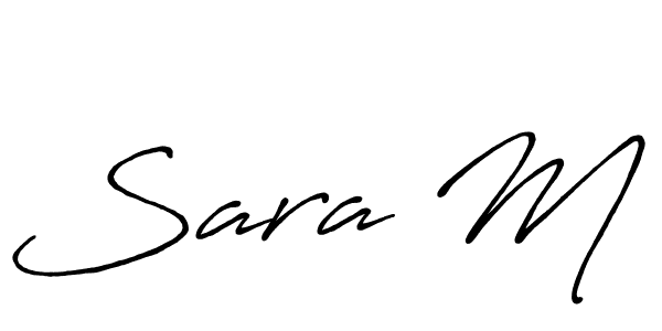 It looks lik you need a new signature style for name Sara M. Design unique handwritten (Antro_Vectra_Bolder) signature with our free signature maker in just a few clicks. Sara M signature style 7 images and pictures png