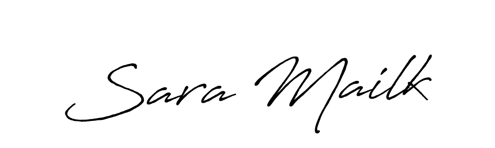Similarly Antro_Vectra_Bolder is the best handwritten signature design. Signature creator online .You can use it as an online autograph creator for name Sara Mailk. Sara Mailk signature style 7 images and pictures png
