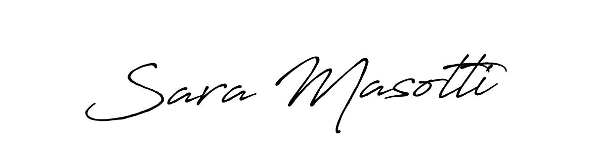 Create a beautiful signature design for name Sara Masotti. With this signature (Antro_Vectra_Bolder) fonts, you can make a handwritten signature for free. Sara Masotti signature style 7 images and pictures png