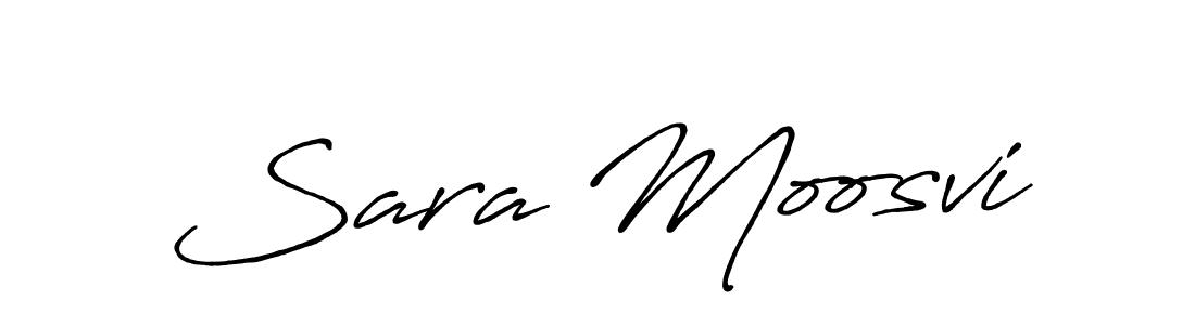 How to make Sara Moosvi name signature. Use Antro_Vectra_Bolder style for creating short signs online. This is the latest handwritten sign. Sara Moosvi signature style 7 images and pictures png