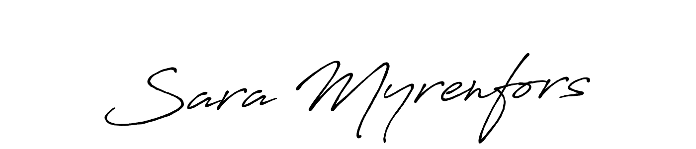 Sara Myrenfors stylish signature style. Best Handwritten Sign (Antro_Vectra_Bolder) for my name. Handwritten Signature Collection Ideas for my name Sara Myrenfors. Sara Myrenfors signature style 7 images and pictures png