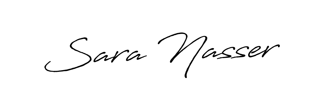 How to make Sara Nasser name signature. Use Antro_Vectra_Bolder style for creating short signs online. This is the latest handwritten sign. Sara Nasser signature style 7 images and pictures png