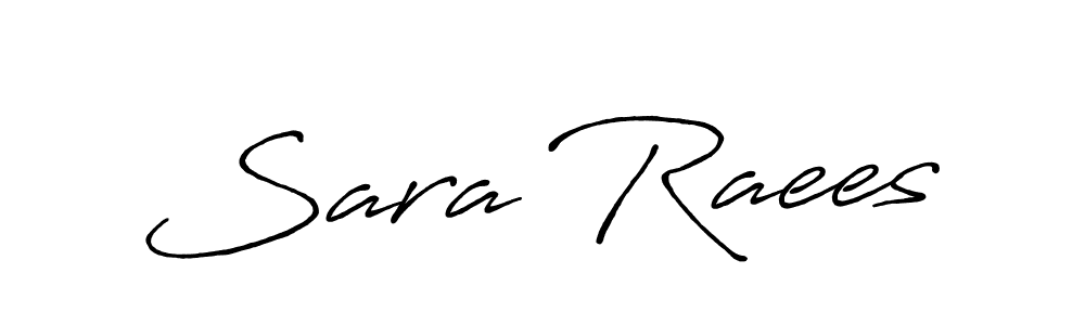 How to make Sara Raees name signature. Use Antro_Vectra_Bolder style for creating short signs online. This is the latest handwritten sign. Sara Raees signature style 7 images and pictures png