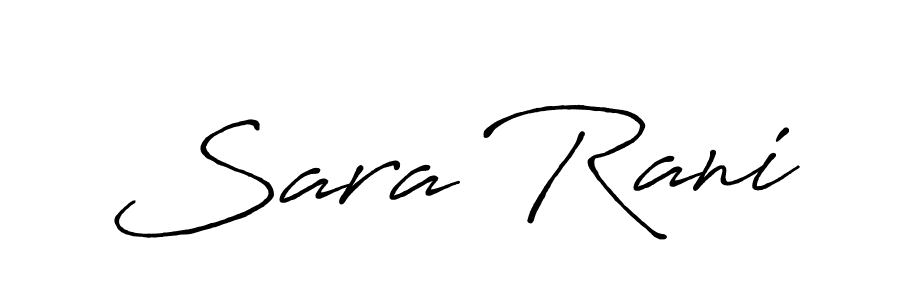 Create a beautiful signature design for name Sara Rani. With this signature (Antro_Vectra_Bolder) fonts, you can make a handwritten signature for free. Sara Rani signature style 7 images and pictures png