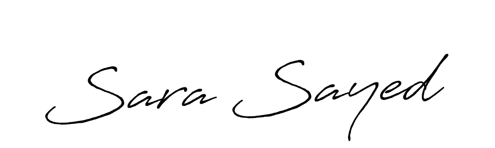 Create a beautiful signature design for name Sara Sayed. With this signature (Antro_Vectra_Bolder) fonts, you can make a handwritten signature for free. Sara Sayed signature style 7 images and pictures png
