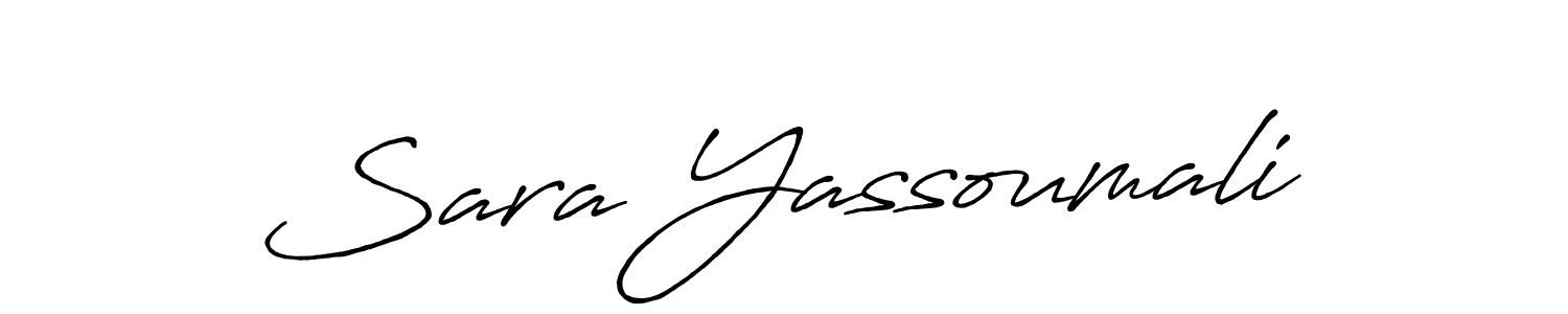 Make a beautiful signature design for name Sara Yassoumali. With this signature (Antro_Vectra_Bolder) style, you can create a handwritten signature for free. Sara Yassoumali signature style 7 images and pictures png