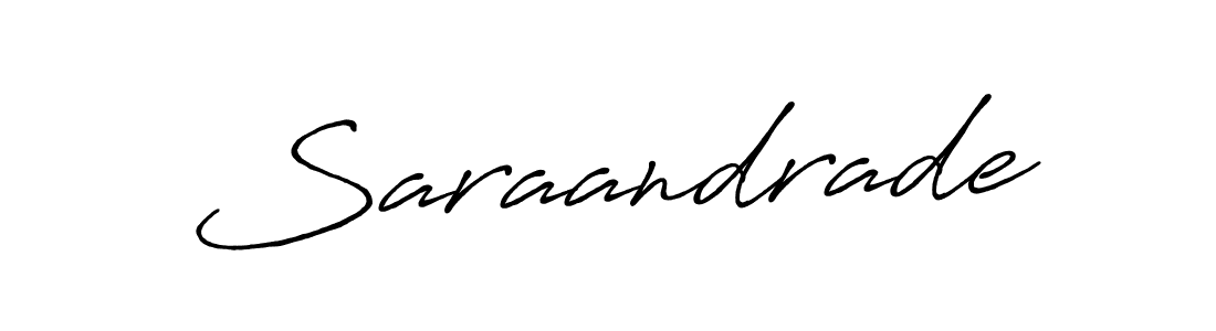 Make a beautiful signature design for name Saraandrade. With this signature (Antro_Vectra_Bolder) style, you can create a handwritten signature for free. Saraandrade signature style 7 images and pictures png