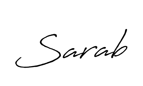 Use a signature maker to create a handwritten signature online. With this signature software, you can design (Antro_Vectra_Bolder) your own signature for name Sarab. Sarab signature style 7 images and pictures png