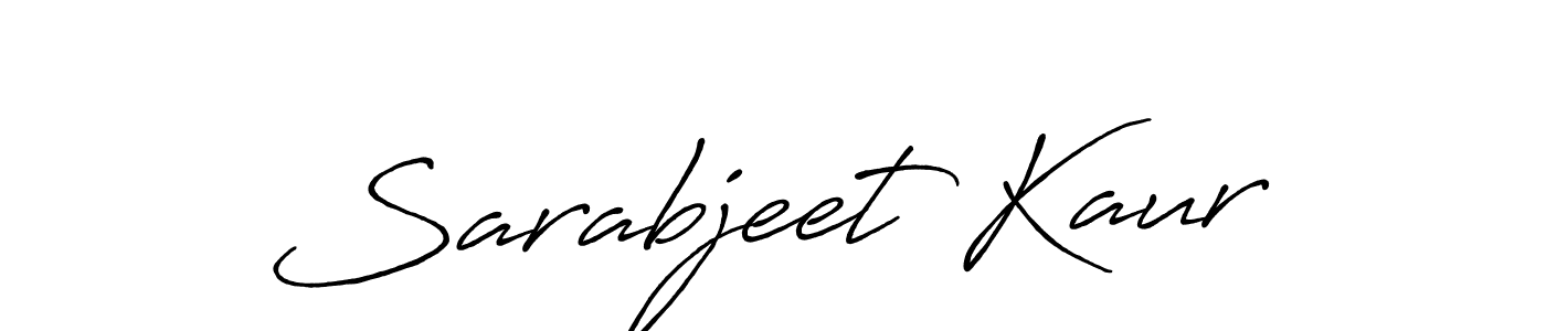 How to make Sarabjeet Kaur signature? Antro_Vectra_Bolder is a professional autograph style. Create handwritten signature for Sarabjeet Kaur name. Sarabjeet Kaur signature style 7 images and pictures png