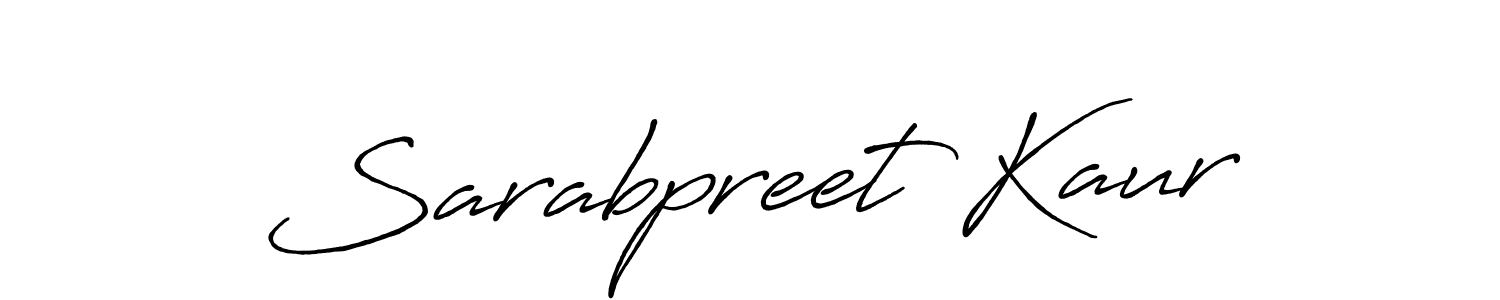 Sarabpreet Kaur stylish signature style. Best Handwritten Sign (Antro_Vectra_Bolder) for my name. Handwritten Signature Collection Ideas for my name Sarabpreet Kaur. Sarabpreet Kaur signature style 7 images and pictures png