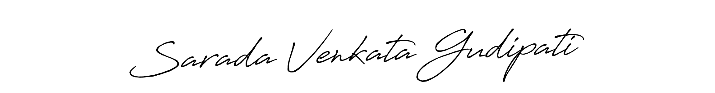 Also we have Sarada Venkata Gudipati name is the best signature style. Create professional handwritten signature collection using Antro_Vectra_Bolder autograph style. Sarada Venkata Gudipati signature style 7 images and pictures png