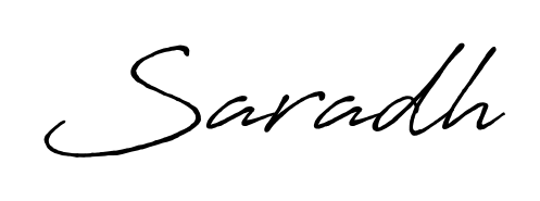 The best way (Antro_Vectra_Bolder) to make a short signature is to pick only two or three words in your name. For converting this name Saradh. Saradh signature style 7 images and pictures png
