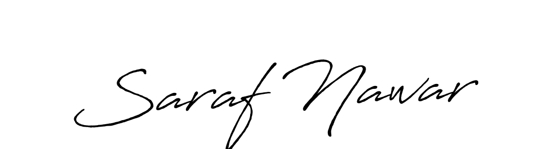Also You can easily find your signature by using the search form. We will create Saraf Nawar name handwritten signature images for you free of cost using Antro_Vectra_Bolder sign style. Saraf Nawar signature style 7 images and pictures png