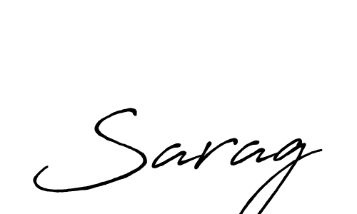 Use a signature maker to create a handwritten signature online. With this signature software, you can design (Antro_Vectra_Bolder) your own signature for name Sarag. Sarag signature style 7 images and pictures png