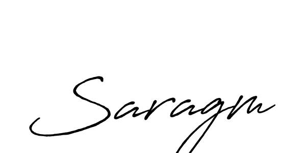 Also we have Saragm name is the best signature style. Create professional handwritten signature collection using Antro_Vectra_Bolder autograph style. Saragm signature style 7 images and pictures png