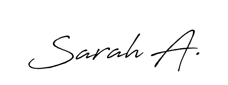 Create a beautiful signature design for name Sarah A.. With this signature (Antro_Vectra_Bolder) fonts, you can make a handwritten signature for free. Sarah A. signature style 7 images and pictures png