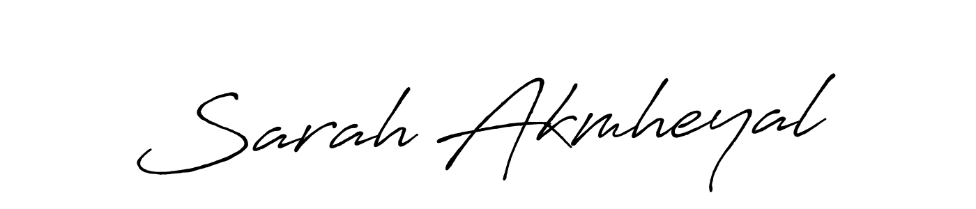 Sarah Akmheyal stylish signature style. Best Handwritten Sign (Antro_Vectra_Bolder) for my name. Handwritten Signature Collection Ideas for my name Sarah Akmheyal. Sarah Akmheyal signature style 7 images and pictures png