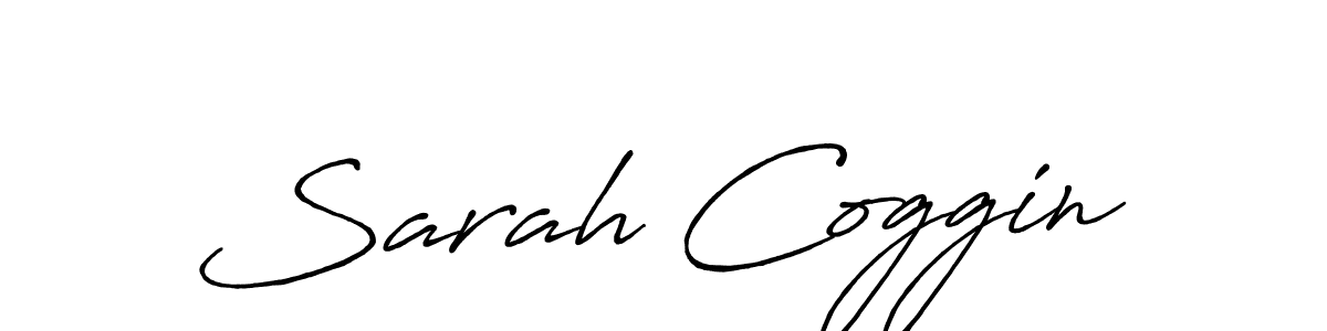 Sarah Coggin stylish signature style. Best Handwritten Sign (Antro_Vectra_Bolder) for my name. Handwritten Signature Collection Ideas for my name Sarah Coggin. Sarah Coggin signature style 7 images and pictures png