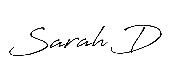 The best way (Antro_Vectra_Bolder) to make a short signature is to pick only two or three words in your name. The name Sarah D include a total of six letters. For converting this name. Sarah D signature style 7 images and pictures png