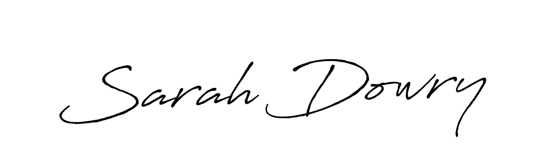 Sarah Dowry stylish signature style. Best Handwritten Sign (Antro_Vectra_Bolder) for my name. Handwritten Signature Collection Ideas for my name Sarah Dowry. Sarah Dowry signature style 7 images and pictures png
