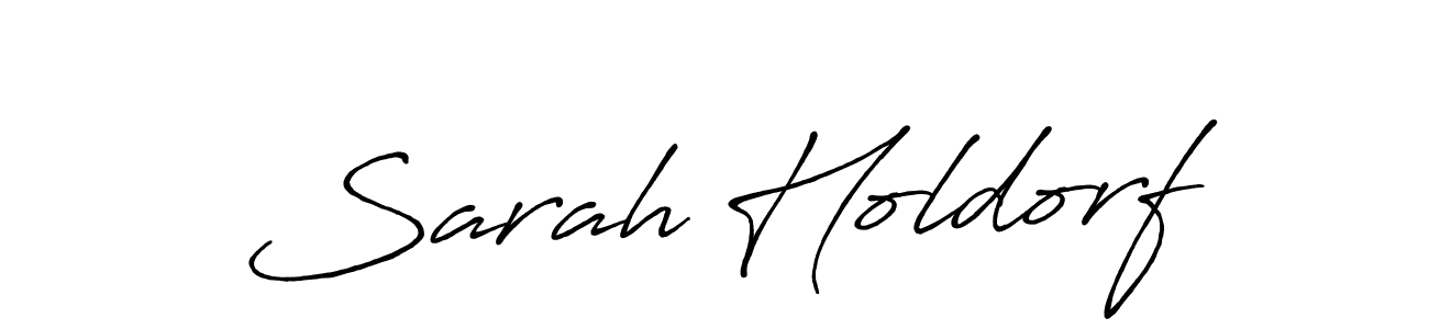 Make a beautiful signature design for name Sarah Holdorf. With this signature (Antro_Vectra_Bolder) style, you can create a handwritten signature for free. Sarah Holdorf signature style 7 images and pictures png