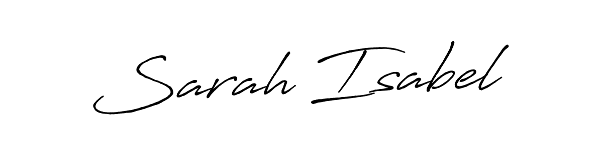 How to make Sarah Isabel name signature. Use Antro_Vectra_Bolder style for creating short signs online. This is the latest handwritten sign. Sarah Isabel signature style 7 images and pictures png