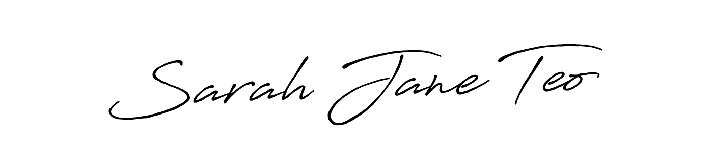 Sarah Jane Teo stylish signature style. Best Handwritten Sign (Antro_Vectra_Bolder) for my name. Handwritten Signature Collection Ideas for my name Sarah Jane Teo. Sarah Jane Teo signature style 7 images and pictures png