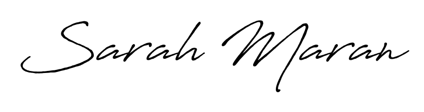 Give your name Sarah Maran an exquisite flair with the Antro_Vectra_Bolder script font. Ideal for contracts, resumes, and formal letterheads. Sarah Maran signature style 7 images and pictures png