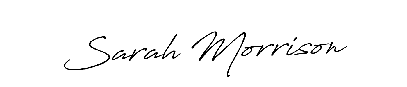 You should practise on your own different ways (Antro_Vectra_Bolder) to write your name (Sarah Morrison) in signature. don't let someone else do it for you. Sarah Morrison signature style 7 images and pictures png