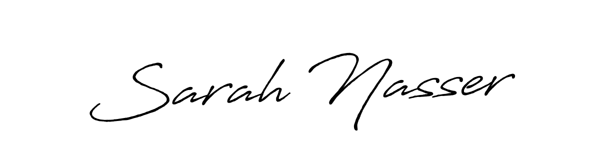 Create a beautiful signature design for name Sarah Nasser. With this signature (Antro_Vectra_Bolder) fonts, you can make a handwritten signature for free. Sarah Nasser signature style 7 images and pictures png