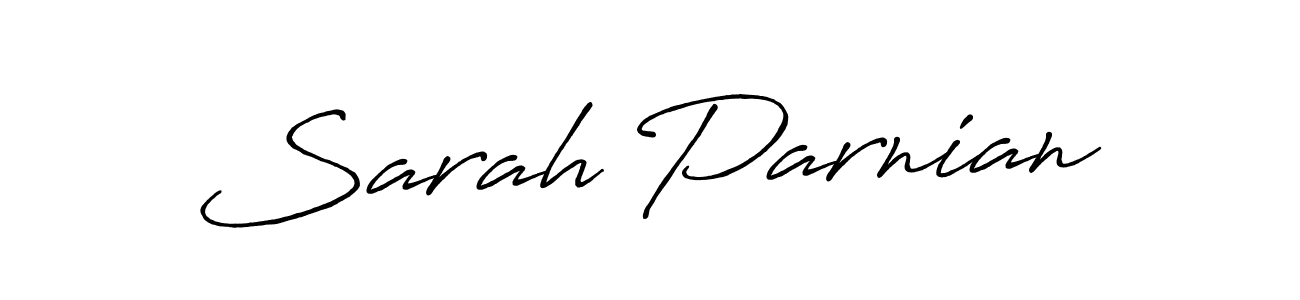 Design your own signature with our free online signature maker. With this signature software, you can create a handwritten (Antro_Vectra_Bolder) signature for name Sarah Parnian. Sarah Parnian signature style 7 images and pictures png