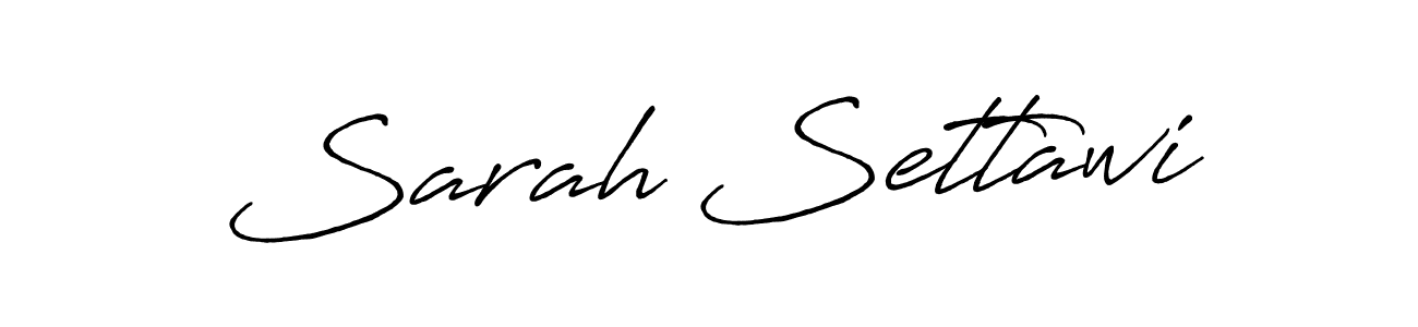 Make a beautiful signature design for name Sarah Settawi. With this signature (Antro_Vectra_Bolder) style, you can create a handwritten signature for free. Sarah Settawi signature style 7 images and pictures png