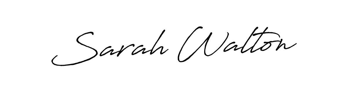 Sarah Walton stylish signature style. Best Handwritten Sign (Antro_Vectra_Bolder) for my name. Handwritten Signature Collection Ideas for my name Sarah Walton. Sarah Walton signature style 7 images and pictures png