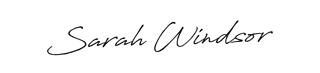 Make a beautiful signature design for name Sarah Windsor. With this signature (Antro_Vectra_Bolder) style, you can create a handwritten signature for free. Sarah Windsor signature style 7 images and pictures png