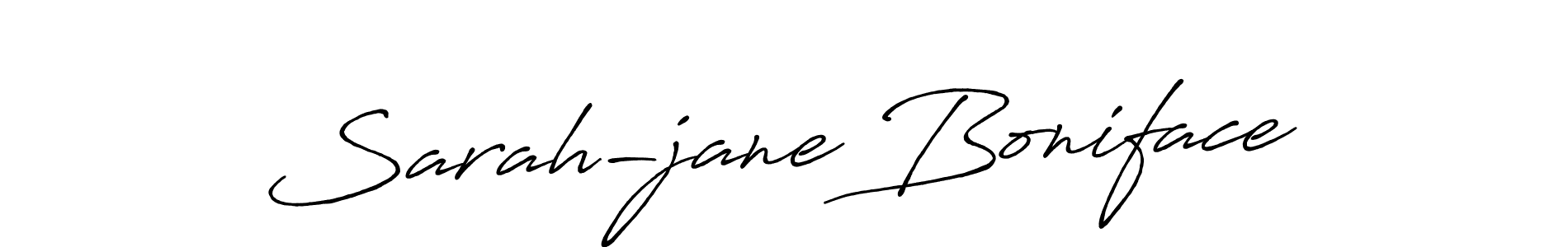 The best way (Antro_Vectra_Bolder) to make a short signature is to pick only two or three words in your name. The name Sarah-jane Boniface include a total of six letters. For converting this name. Sarah-jane Boniface signature style 7 images and pictures png