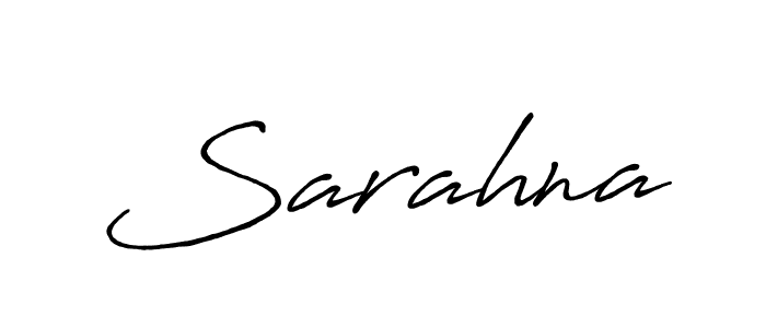 Create a beautiful signature design for name Sarahna. With this signature (Antro_Vectra_Bolder) fonts, you can make a handwritten signature for free. Sarahna signature style 7 images and pictures png