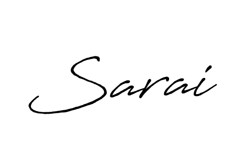 Create a beautiful signature design for name Sarai. With this signature (Antro_Vectra_Bolder) fonts, you can make a handwritten signature for free. Sarai signature style 7 images and pictures png