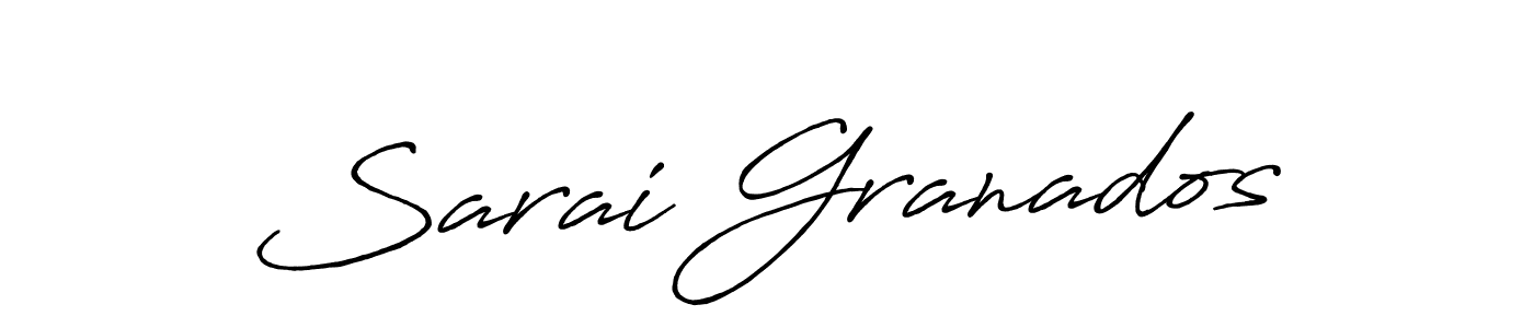 How to make Sarai Granados name signature. Use Antro_Vectra_Bolder style for creating short signs online. This is the latest handwritten sign. Sarai Granados signature style 7 images and pictures png